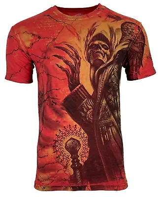 Rebel Saint By Affliction Men's T-shirt TRANSYLVANIA Biker Skull Tattoo S-5XL • $23.99