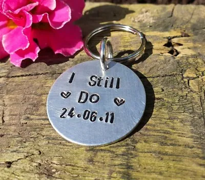 I STILL DO 10 Years Aluminium Tin Anniversary Gift Keyring 10th Wedding Keychain • £12.99