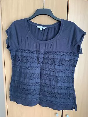 Fat Face Capped Sleeve Top / T Shirt Size 14 - Used • £4.99