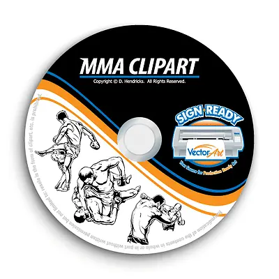 Mma Clipart-vector Clip Art-vinyl Cutter Plotter Images & Tshirt Eps Graphics Cd • $19.95