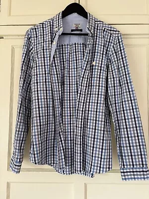 Men’s Size Medium Oxford Shirt Long Sleeve Next Blue Check • £3.50