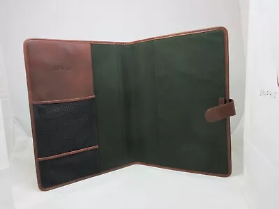 Map Case Holder Portfolio Notebook Canvas W Leather Large 16x12  NEW Orvis USA • $69