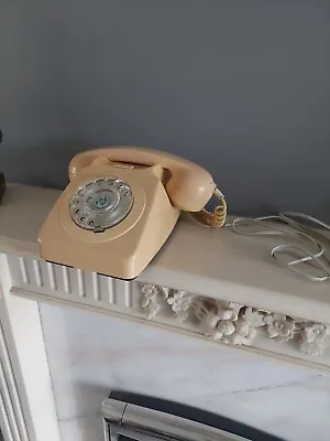 Vintage Telephone Cream Beige Rotary • £20