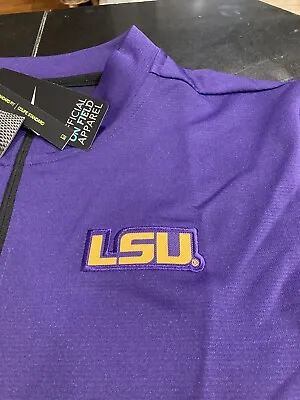 Mens Nike Therma Dri Fit Lsu Tigers Coaches Jacket 1/4 Zip Top Purple L Nwt • $44.99