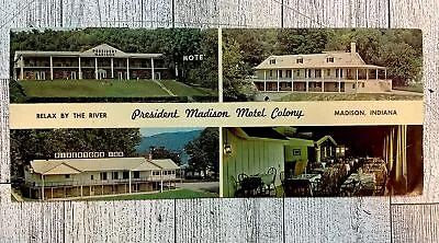 Postcard Madison Indiana President Madison Motel Colony On The River Front • $3.99