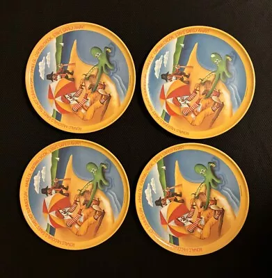 Vintage McDonalds 1977 Plates Set Of 4 Beach Ronald Mcdonald + Captain Crook • $19.99