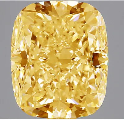 3.46 Ct 9*7 Mm Vvs1 Fancy Gold Color Cushion Loose Moissanite Diamond For Rings • $175.99