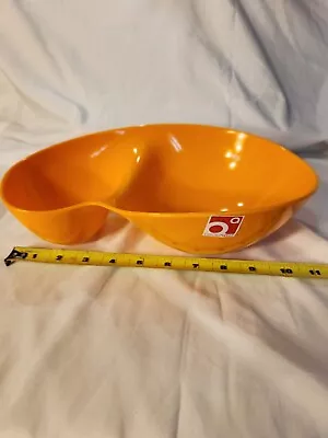 Q Squared Melamine Orange Double Serving Bowl • $7