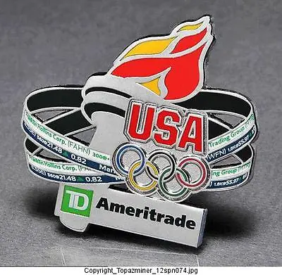 Olympic Pins 2012 London England Uk Team Usa Ameritrade Sponsor Torch Relay Rare • $4.99