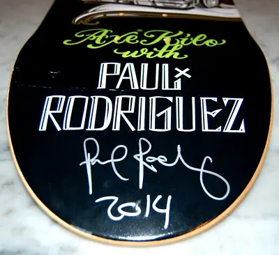 Paul Rodriguez Prod Signed Skateboard Deck Mister Mr Cartoon Axe Auto Autograph • $649