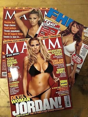 $12.35 • Buy Maxim FHM Magazines X 3 Issues - Jordan / Katie Price