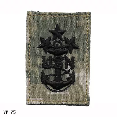 USN NWU Woodland Digital Camo Cap Device E10 MCPON ~ Hook Back Patch • $15.94