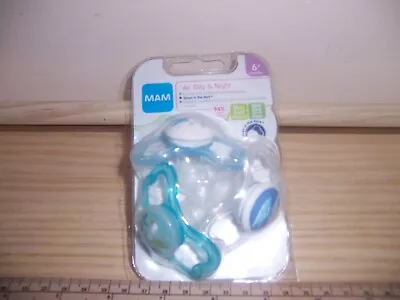 MAM Pacifier Air Day & Night - 3 Pk - 6-16 Months NIP - Button Glows In The Dark • $15.99