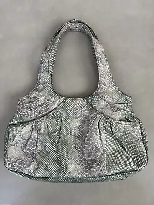 LAUREN MERKIN Shoulder HandBag Purse Pastel Multicolor Snakeskin PRINT Leather • $20