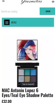 Brand New Mac Limited Edition Antonio Lopez 6 Eyes Teal Eyeshadow Palette • £15