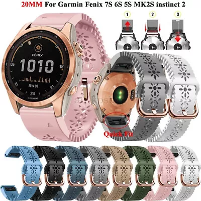 20mm Quickfit Lace Strap For Garmin Fenix 6S Pro 7S 5S MK2S Silicone Watch Band • $23.58