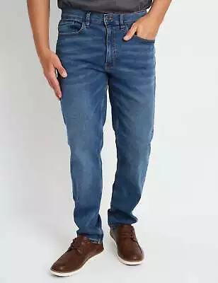 RIVERS - Mens Jeans - Blue Full Length - Solid Cotton Pants - Denim Work Clothes • $23.40