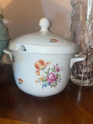 Vintage Kahla Germany Soup Tureen Dresden Flowers Pattern  • $39.95