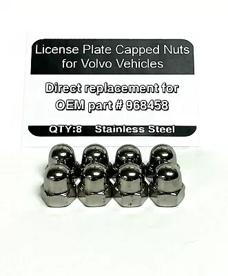 License Plate Nuts For Volvo (set Of 8) Stainless Steel • $7