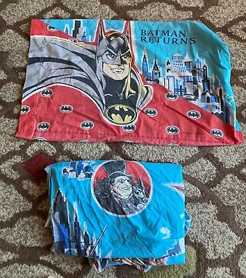 Vintage 1991 Batman Returns Penguin DC Comics Twin Fitted Sheet + Pillow Case • $63.96