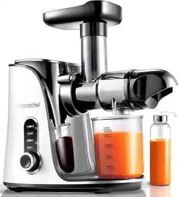 AMZCHEF Cold Press Juicer With 2 Speed Control - High Juice Yield Machine Grey • £90