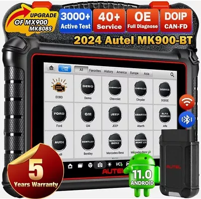 Autel MaxiCOM MK900-BT Full Diagnostic OBD2 Bidirectional Scanner CAN FD & DoIP • £599