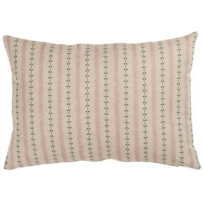 Cotswold Countryside Stripe Boudoir Cushion. Pink Botanical Design. 17x12  • £14.99