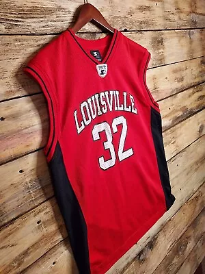 Vintage Louisville Starter Basketball Jersey Mens Large #32 Red Black • $17.34