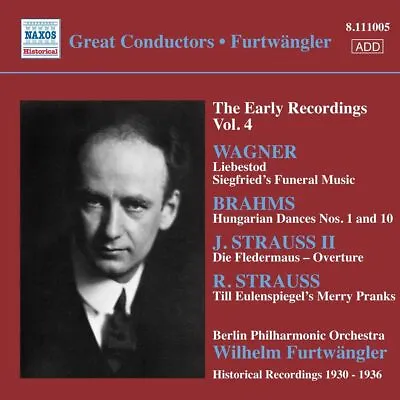 Furtwangler Early Recordings 4 Wagner Brahms J. Strauss Ii R. Strauss • £12.87