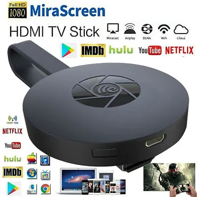 WiFi Display Dongle TV Stick Full 1080P Chromecast HDMI Miracast DLNA TV AU HOT • $19.96