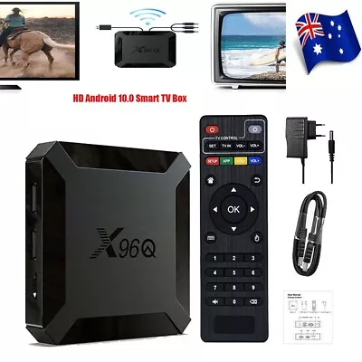 X96Q HD Android 10.0 Smart TV Box UHD 4K WIFI Media Player HDMI 8GB 16GB AU PLUG • $34.99
