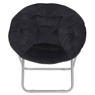 Large Foldable Padded Saucer Moon Chair Gaming Chair Dorm Indoor Outdoor Patio • $28.59