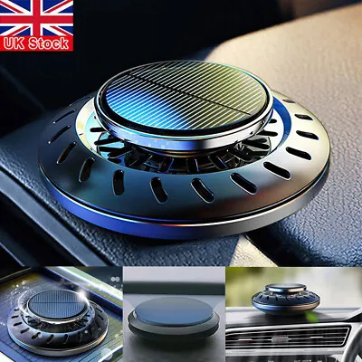 Solar Powered Rotating Air Freshener Car Dashboard Fragrance Diffuser Ornament • £7.85