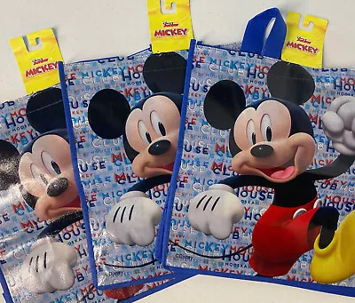 3 Pack Disney Junior Mickey Mouse Reuseable Tote Bag Treat Gift 13” SHOPPING • $16.79