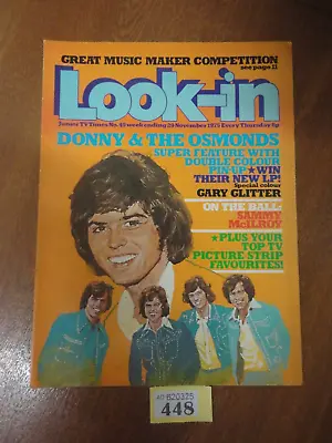 No. 49 November 1975 Look In Magine - Sammy McIlroy / Gary Glitter / Osmonds • £3.95