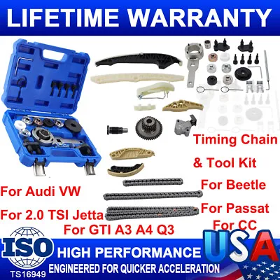 Upgraded Timing Chain Kit Set For VW CC Jetta Golf Audi A4 A5 A6 Q5 1.8 2.0T USA • $127.94