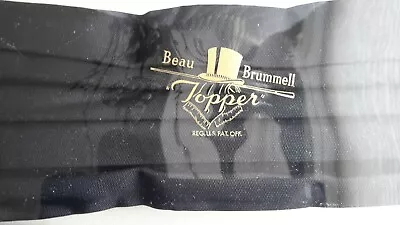 Beau Brummell Mens Vintage Cummerbund Black Size 27 - 48 Adj. Original Package  • $24