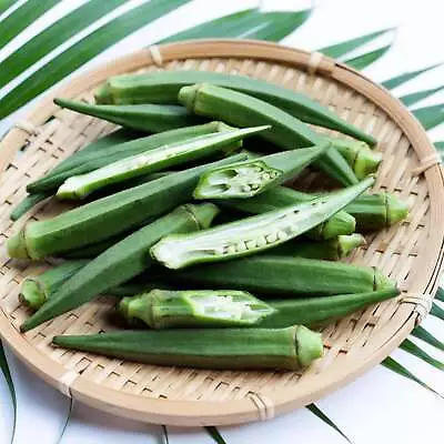 Clemson Spineless Okra - Seeds - Organic - Non Gmo - Heirloom Seeds  • £1.38