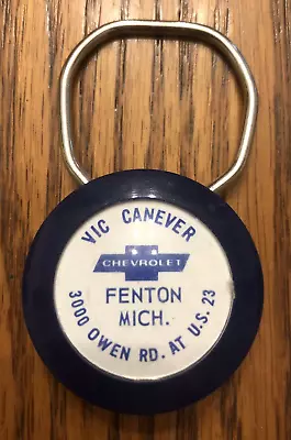 Vintage Chevrolet Chevy Dealership Keychain Fenton Michigan • $6.75