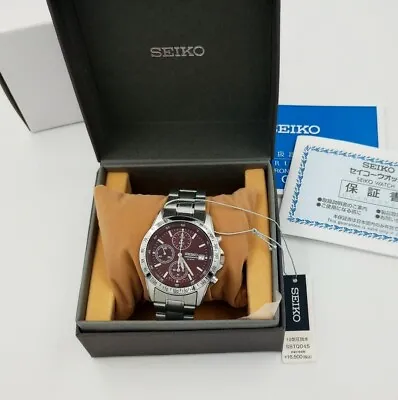 SEIKO SPIRIT SBTQ045 Chronograph Men's Watch Red Limited Model Japan Fast Ship • $89.49