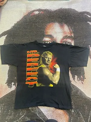 Rare Vintage 1991 WWF Mr Perfect Curt Hennig Shirt Large Euro Single Stitch • $250