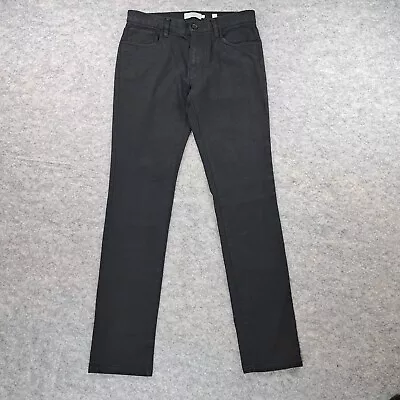 Vince Jeans Womens Size 30 Black Skinny Leg Cotton Wool Stretch Denim Chino Pant • $29.98