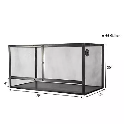 $99.99 • Buy Screen Cage 39”x20”x20”  Reptile Enclosure 66Gal Whole Mesh For Chameleon