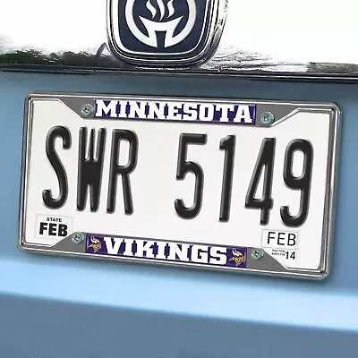 New NFL Minnesota Vikings Car Truck Chrome Metal License Plate Frame • $13.99