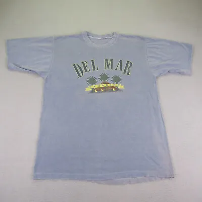 Vintae Del Mar Shirt Mens Extra Large Blue Single Stitch San Diego 1992 90s Tee • $17.98