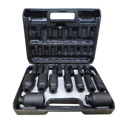 19pcs 1/2  Drive Deep Impact Sockets Set Metric Garage Workshop Tools Kit 8-36mm • $39.99