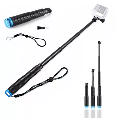 19  Extension Rod Pole Selfie Stick Handheld Monopod Grip For Gopro Sport Action • £9.58