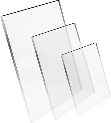 Crystal Clear Acrylic Perspex Plastic Sheet Transparent | A4 A3 A2 | 2mm/3mm/4mm • £12.50