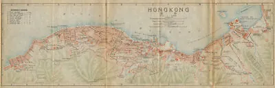 $380.86 • Buy 'Hongkong'. Victoria, Hong Kong Island Antique Town City Plan. China 1915 Map