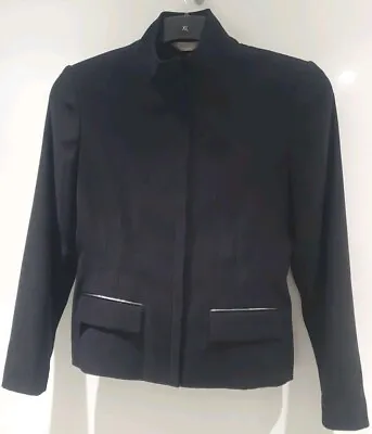 Ladies Smart Velvet Black Fitted Jacket Next Size 12 • £8